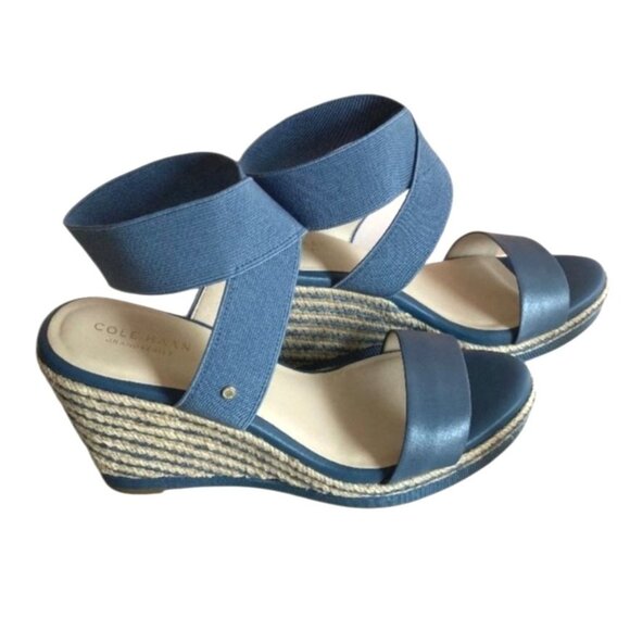 Cole Haan Cloud Feel Espadrille Wedge Sandals Size 9 NEW - Picture 2 of 14